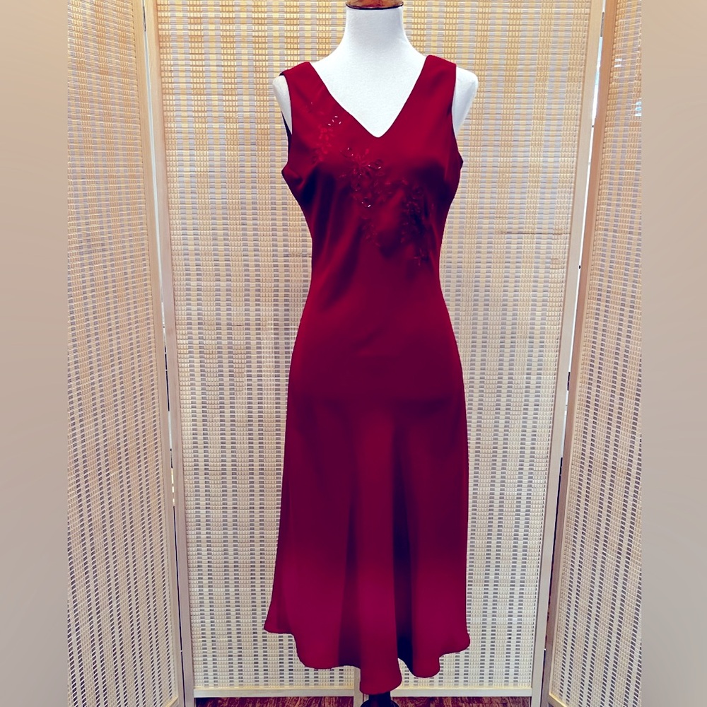 Amanda Smith Petite holiday red dress size 6 petite